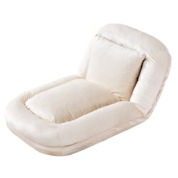 Modern Folding Sofa Chair With Adjustable Positions For Gaming, Meditation, And Relaxation - Beige