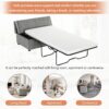 Twin Size Folding Ottoman Sleeper Bed With Convertible Mattress - Dark Gray - Image 6