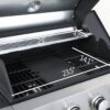 4 Burner Propane Gas Bbq Grill With Side Burner, 46790Btu Output With Enameed Cast Iron Cooking Grids For Outdoor Barbecue, Stainless Steel - Black / Silver - Image 4