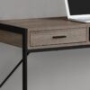Computer Desk For Home Office, Laptop, Storage Drawers, Contemporary - Taupe - Image 2