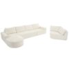 Oversized Modular Sofa Cloud Sectional Sofa Set Upholstered Couches U - Shaped Sofa With Deep Seat For Living Room - Beige - Image 24