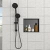 Stainless Steel Shower Niche 15" X 13" With Corrosion Resistance - Gunmetal Black - Image 4
