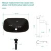 Artistic Tempered Glass Vessel Sink With Faucet And Pop Up Drain - Matte Black - Image 3