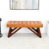 Mia - Bench With Buttons - Brown / Rustic - Image 11