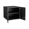 Office Furniture Copier Cabinet, 2 Door Steel Copier Stand, Mobile Pedestal File Printer Stand - Black - Image 4