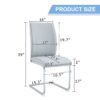 Luxury Simple Arch Chair (Set of 2) Light Material High Resilience Dining Chair With Arched Metal Leg - Light Gray / Silver - Image 3