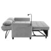 Loveseat Sofa Pull Out Sofa Bed Sleeper Sofa With A Reversible Backrest Cushion, Side Pockets, 2 USB Ports And A Phone Holder For Living Room - Gray - Image 22