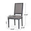 French Country Style Dining Chair Set With Upholstered Seats And Weathered - Gray - Image 3