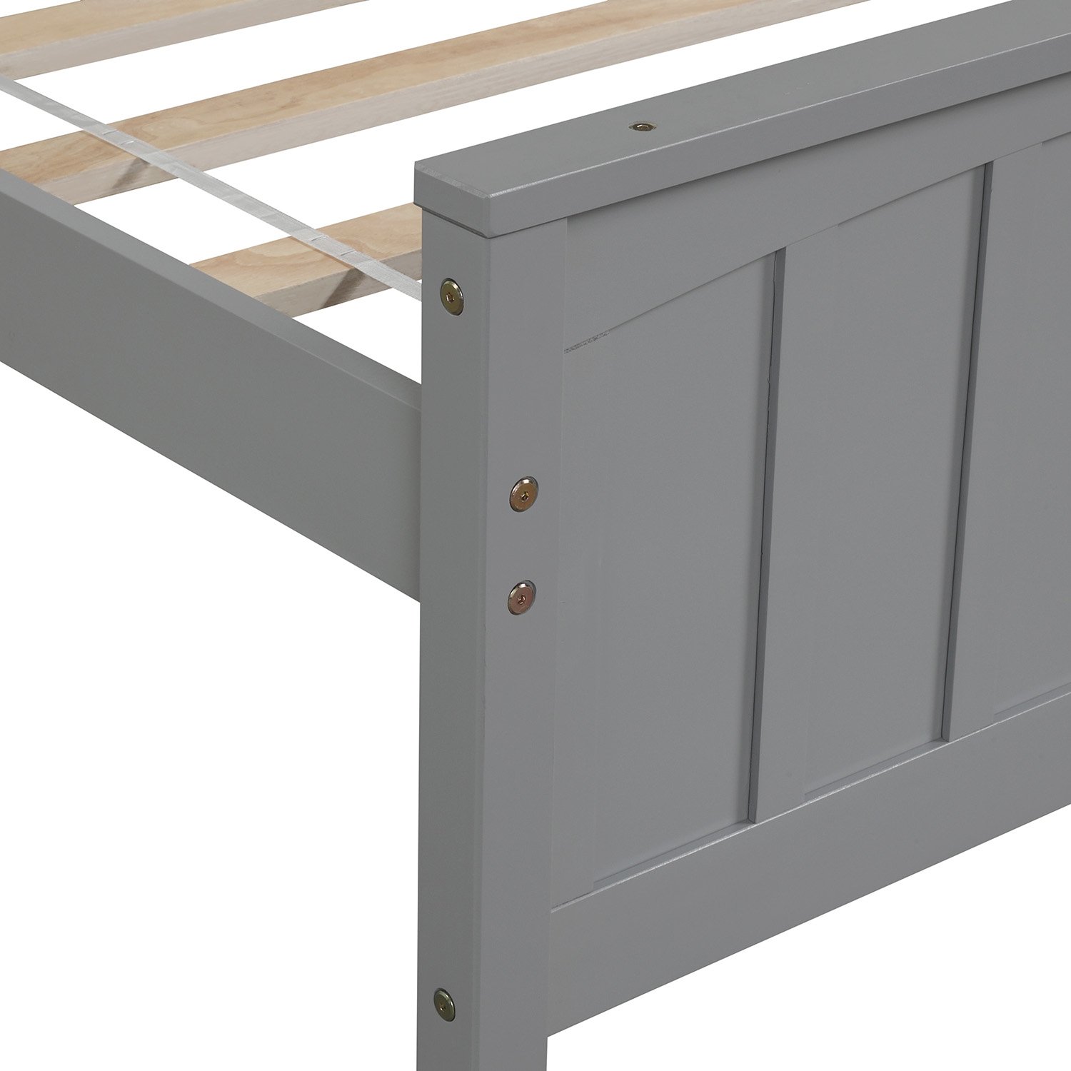 Twin Size Platform Bed - Gray - Image 7