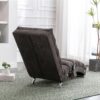 Ergonomic Linen Massage Chaise Lounge With Remote Control, Electric Massage Lounger With 5 Modes - Dark Gray - Image 8