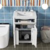 Bathroom Vanity Combo With Ceramic Sink, Luxurious Space-Saving Vanity, 2 Soft-Close Doors - Gold / White - Image 30