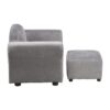 Kids Velvet Upholstered Chair With Ottoman For Comfortable Seating - Gray - Image 7