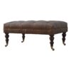 Buffalo - Leather Ottoman - Brown - Image 3