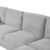 Modern U Shaped Sectional Sofa With Movable Ottoman And Side Storage Pockets Corduroy - Gray - Image 17