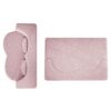 Modern Floor Sofa With 2 Pillows, Convertible Teddy Fabric Foam Filled Sleeper Sofa Bed, Full Size Folding Mattress For Living Room Guest Bed, Playroom, No Assembly Required - Pink - Image 15