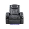 Alair - Leather Aire Power Motion Recliner With Bluetooth, Wireless Charger Cupholder - Dark Gray - Image 10