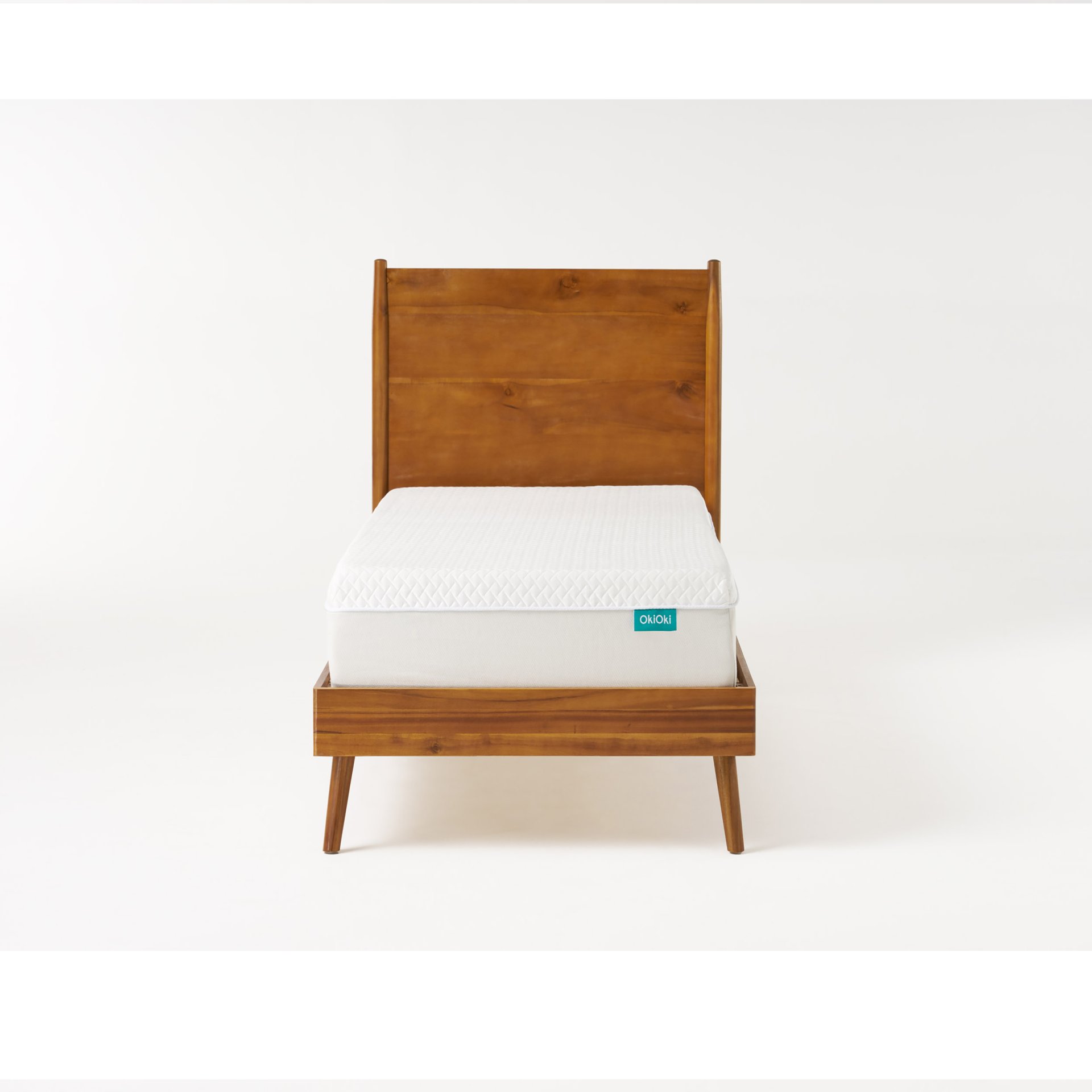 Okioki - Mid Century Stained Solid Bed Twin Long - Natural - Image 4