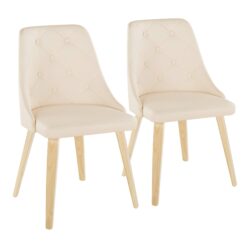 Giovanni - Contemporary / Dining Chair (Set of 2) - Natural / Cream