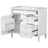 Bathroom Vanity With Top Sink, Modern Bathroom Storage Cabinet 2 Drawers And A Tip-Out Drawer, Single Sink Bathroom Vanity - White - Image 10