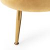 Modern Glam 3 Seater Sofa With Velvet Upholstery - Honey - Image 9