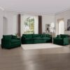 Sophisticated Corduroy Sofa Set With Soft Cushions For Living Rooms And Home Theaters - Green - Image 13