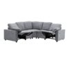 Power Recliner Sectional Sofa Home Theater Reclining Sofa With Two USB Ports, Two Storage Drawers For Living Room - Gray - Image 13