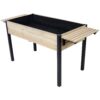 Raised Garden Bed With Metal Legs And Folding Storage Shelf For Outdoor Patio Deck Balcony - Black / Natural - Image 13