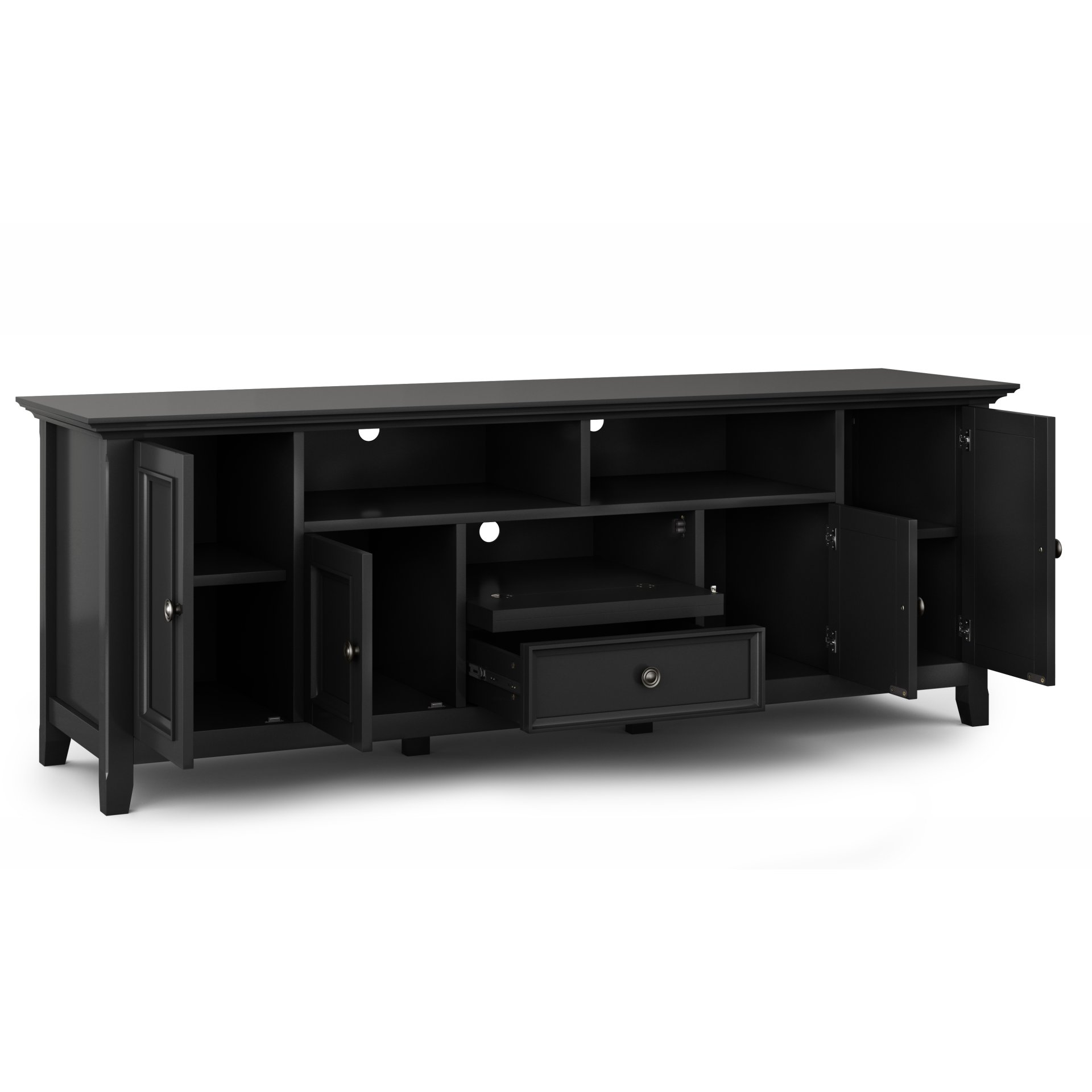 Amherst - Wide TV Media Stand - Black - Image 7