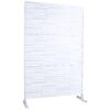 Outdoor & Indoor Freestanding Metal Privacy Screen, Decorative Privacy Fence Panels - White - Image 5