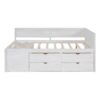 Full Size Daybed With Drawers And Shelves - White - Image 4
