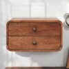2 Drawer Floating Bedside Table - Caramel - Image 9