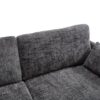 Modern Style Chenille 2 Seater Sofa With LED Light, USB Port, And Storage Bag - Gray - Image 19