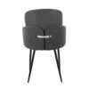 Dahlia - Contemporary Dining Chair (Set of 2) - Black - Fabric - Image 5