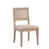 Armless Dining Chair With Cane Back And Upholstered Seat (Set of 2) - Light Brown - Image 6