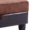 Upholstered Ottoman Elegant - Chocolate - Image 3