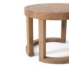 Outdoor Acacia Wood Side Table, Solid Side Table For Patio, Pool, Porch - Brown Wash - Image 13