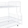 Full Long Over Queen Bunk Bed With Twin Size Trundle - White - Image 8