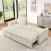 Convertible L Shaped Sleeper Sofa Bed With Reversible Chaise And Storage - Beige - Image 2