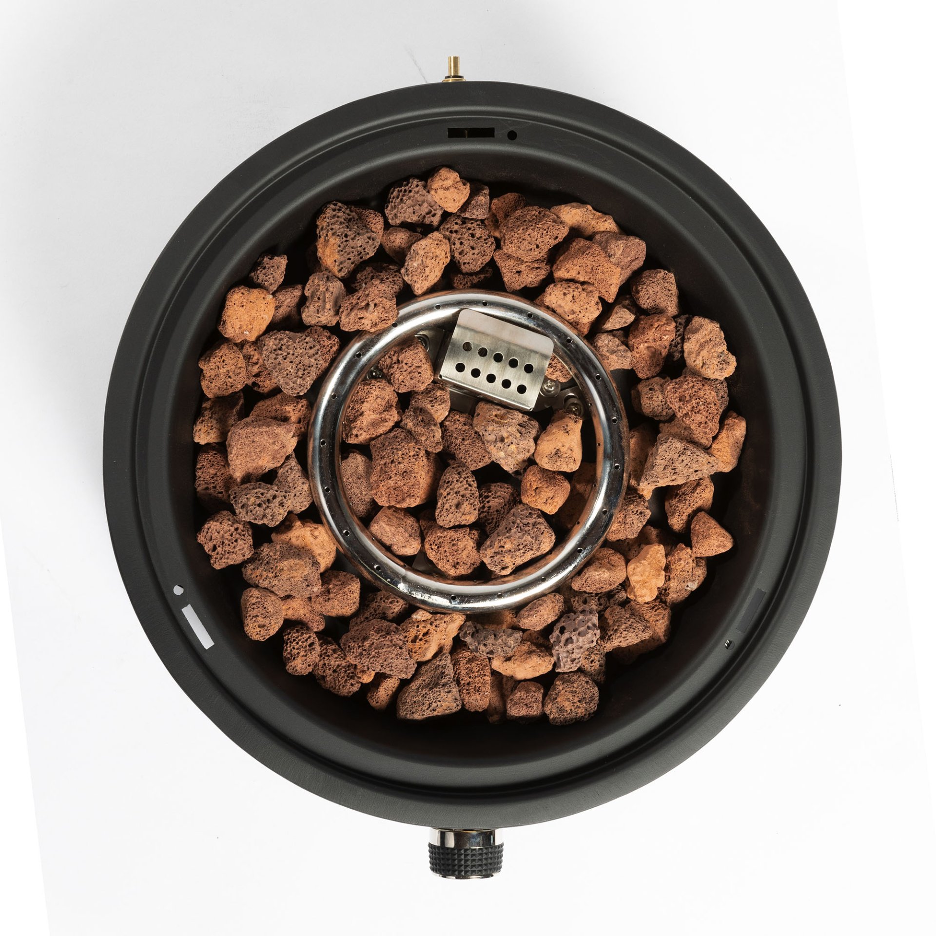 15" Propane Tabletop Gas Fire, 40000 Btu Round Steel Fire Pit For Outdoor Living Room Garden Balcony - Black - Image 10