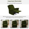 360 Degrees Swivel Recliner Manual Rocking With Adjustable Backrest For Living Room - Green - Image 25