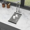 12" Undermount Kitchen Sink, Deep Single Bowl - Brushed Nickel - Image 2