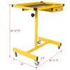 Adjustable Work Table With Drawer - Yellow / Black - Image 12