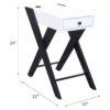 Fierce - Accent Table With Built - In USB Port - White / Black - Image 7