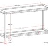 Skyler - Console Sofa Table - Dark Cognac Brown - Image 7