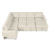 U-Shaped Sofa Sectional Sofa Pull-Out Sofa Bed With A Storage Chaise Lounge, Charging Devices For Living Room - Beige - Image 14