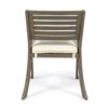 Helen - Outdoor Acacia Wood Dining Chair (Set of 2) - Gray / Creme - Image 10