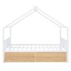 Full Size Classic House Bed With 2 Drawers - White - Image 21