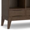 Harper - Low 6 Cube Storage With Drawers - Walnut Brown - Image 8