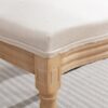 French Style Solid Wood Frame Antique Painting Linen Fabric Back Dining Chair (Set of 2) - Beige - Image 10