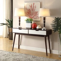 Christa - Sofa Table - White / Espresso